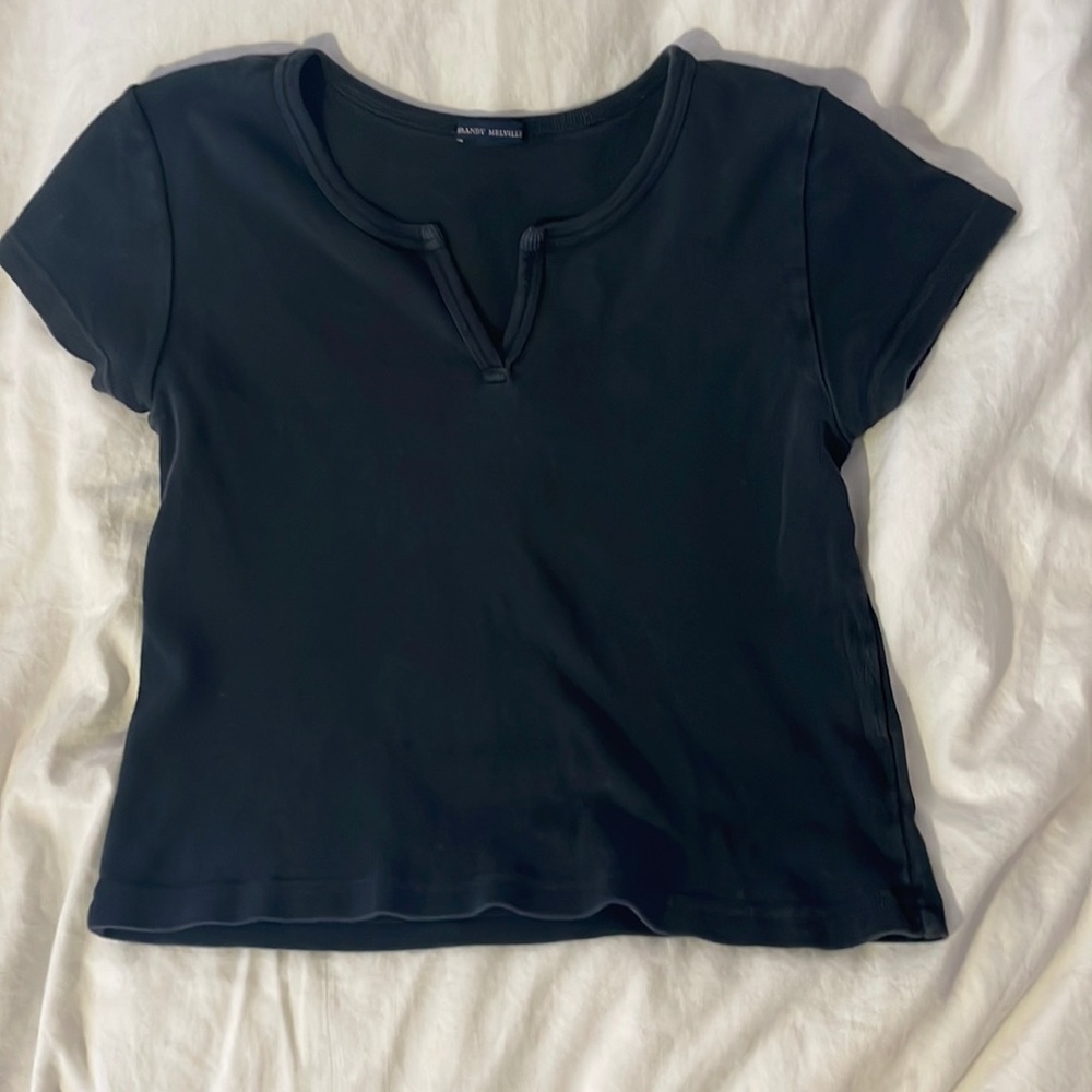 brandy Melville cropped black top